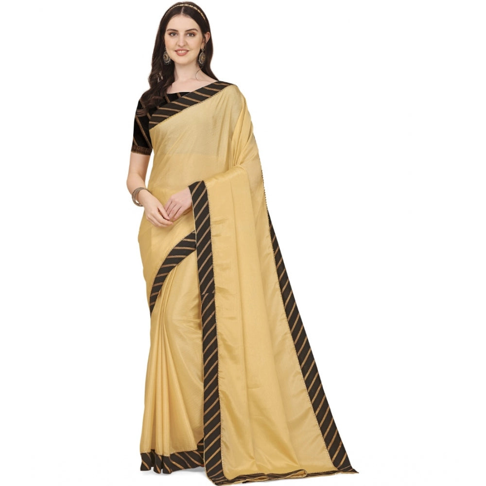 Women'S Chiffon Self Design Saree With Unstitched Blouse 5.5Mt