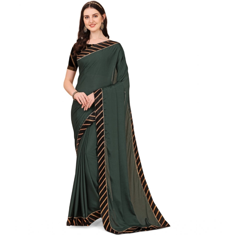 Women'S Chiffon Self Design Saree With Unstitched Blouse 5.5Mt