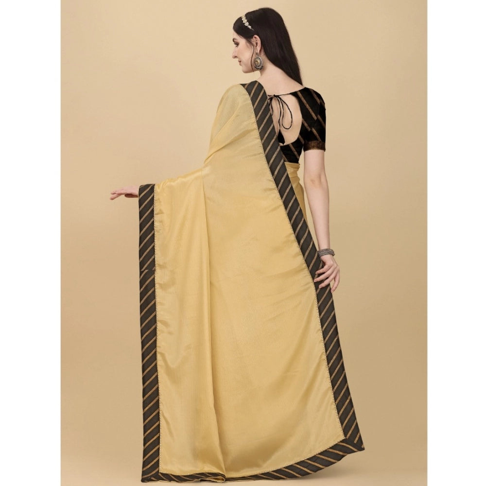 Women'S Chiffon Self Design Saree With Unstitched Blouse 5.5Mt
