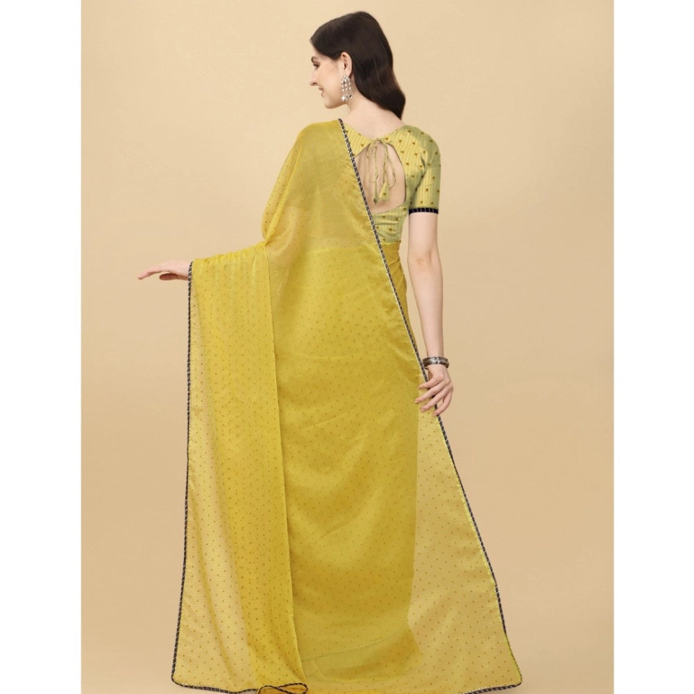 Women'S Silk Blend Embellished Saree With Unstitched Blouse 5.