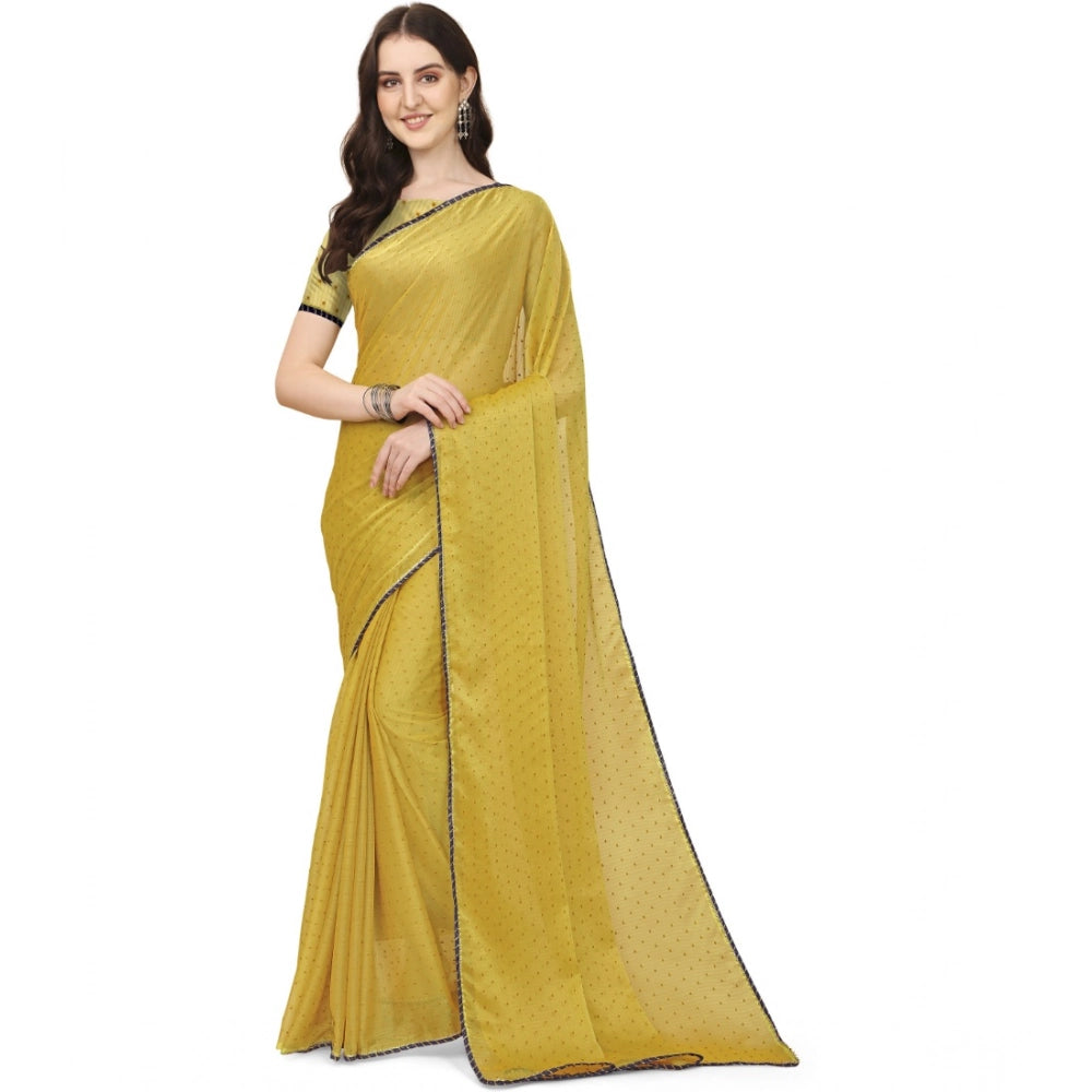 Women'S Silk Blend Embellished Saree With Unstitched Blouse 5.