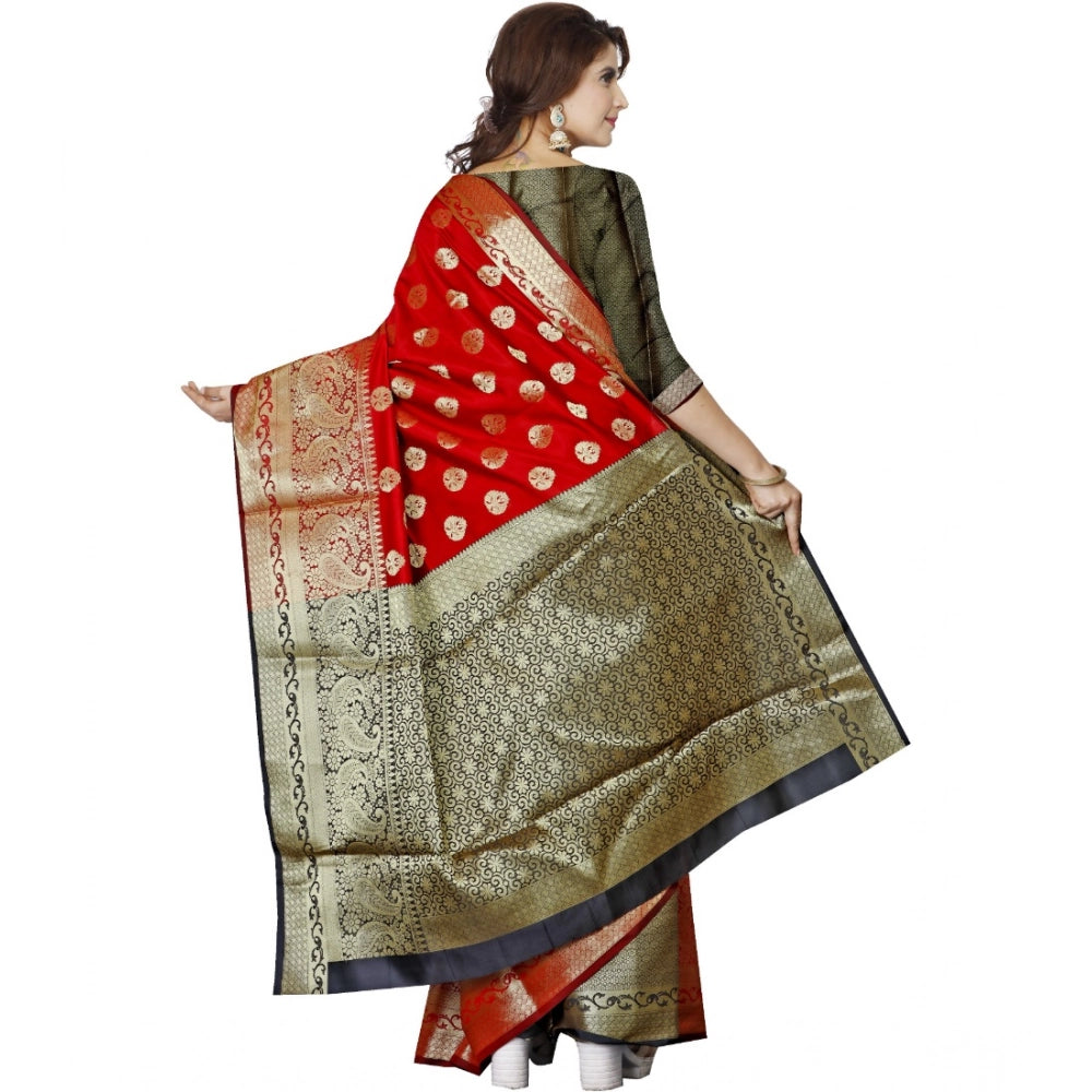 Women'S Jacquard Woven Saree With Unstitched Blouse 5.5Mtr (Re