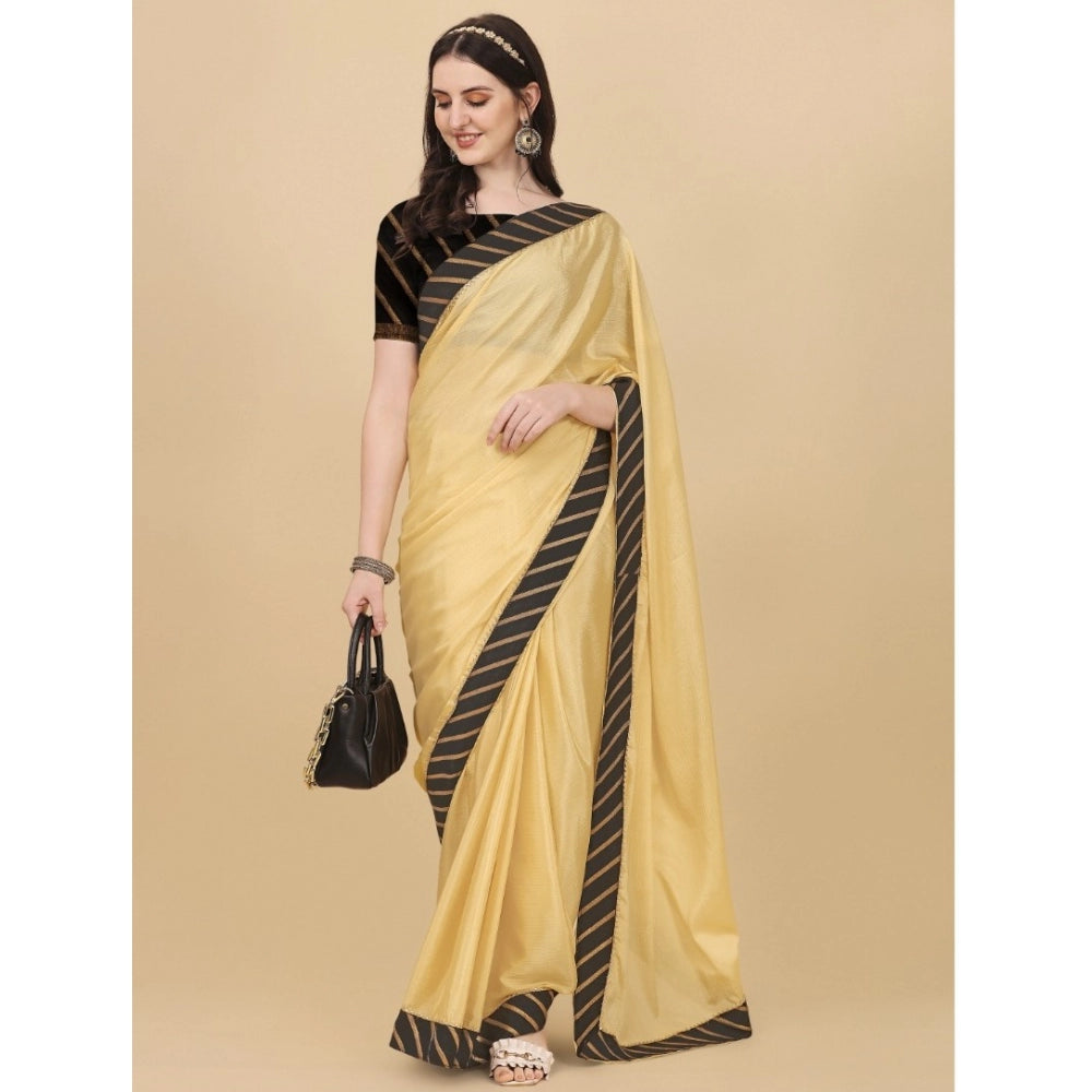Women'S Chiffon Self Design Saree With Unstitched Blouse 5.5Mt