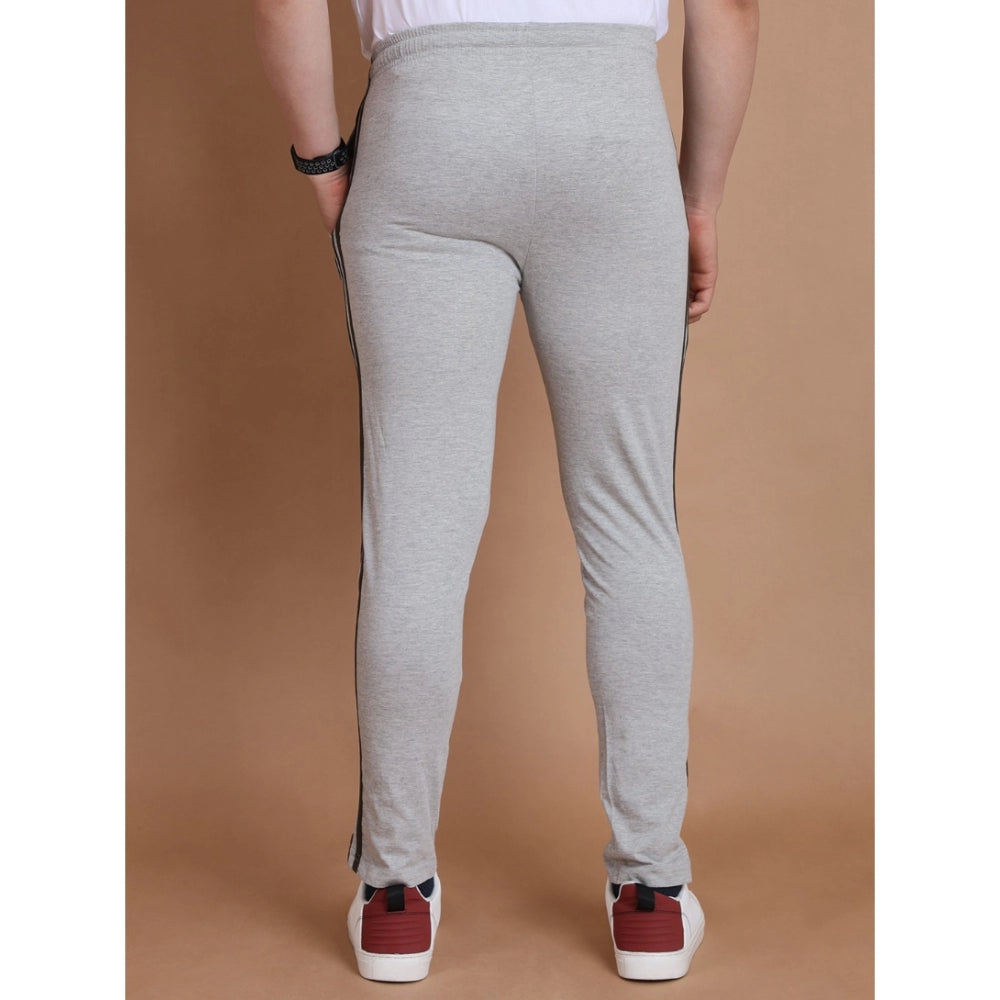 Men'S Casual Cotton Striped Full Length Track Pant (Greymelang
