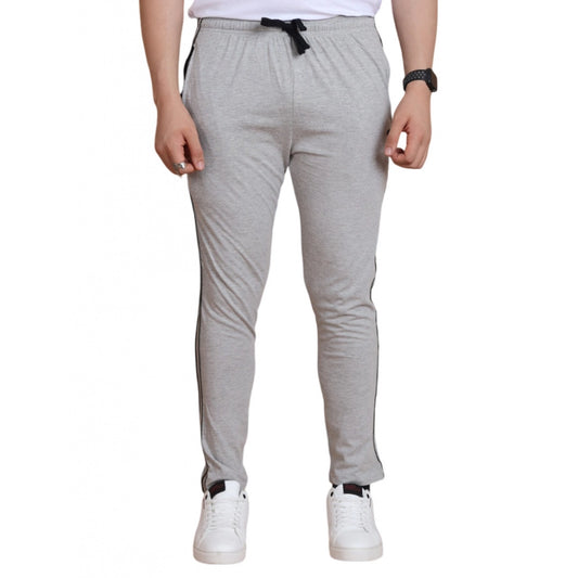 Men'S Casual Cotton Striped Full Length Track Pant (Greymelang