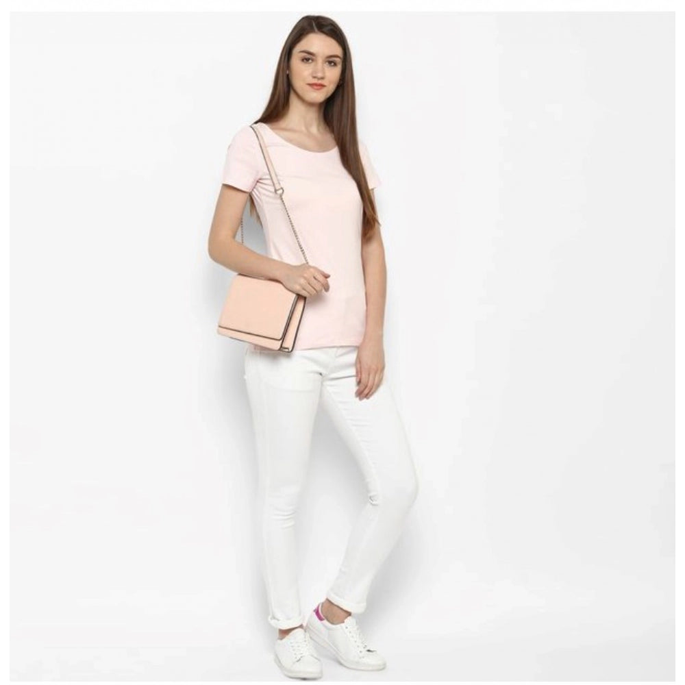 Women'S Denim Solid Buttoned Jeans (White)