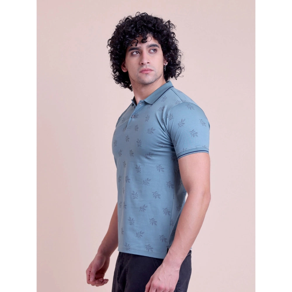 Men'S Casual Cotton Printed Half Sleeve Round Neck T-Shirt (Gr
