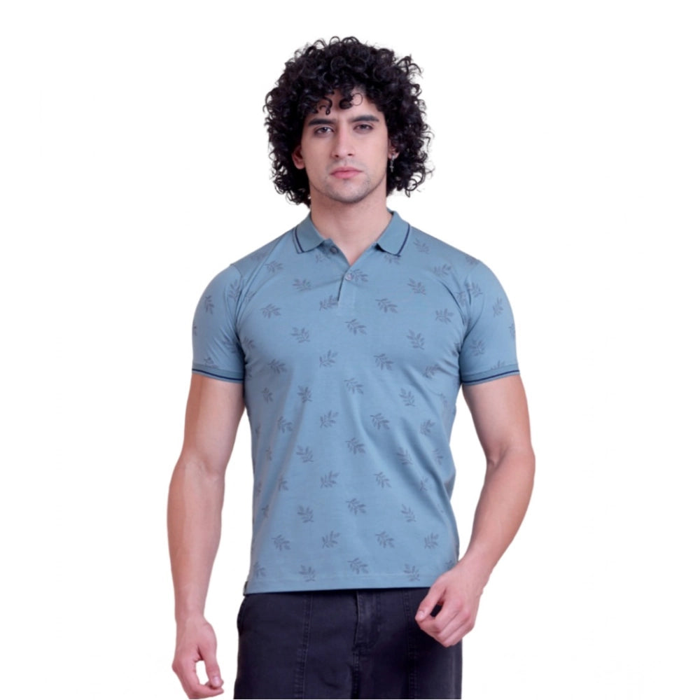 Men'S Casual Cotton Printed Half Sleeve Round Neck T-Shirt (Gr