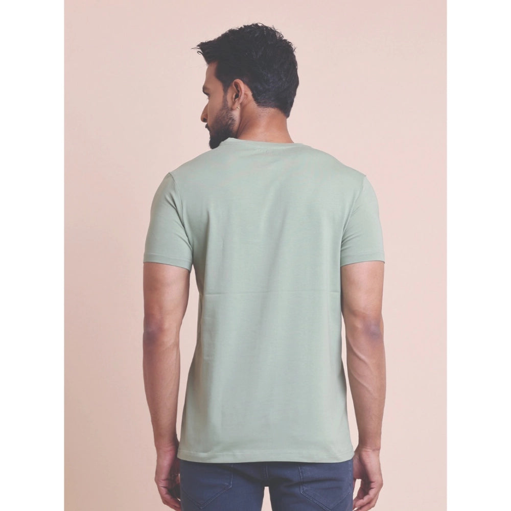 Men'S Casual Cotton Solid Half Sleeve Round Neck T-Shirt (News