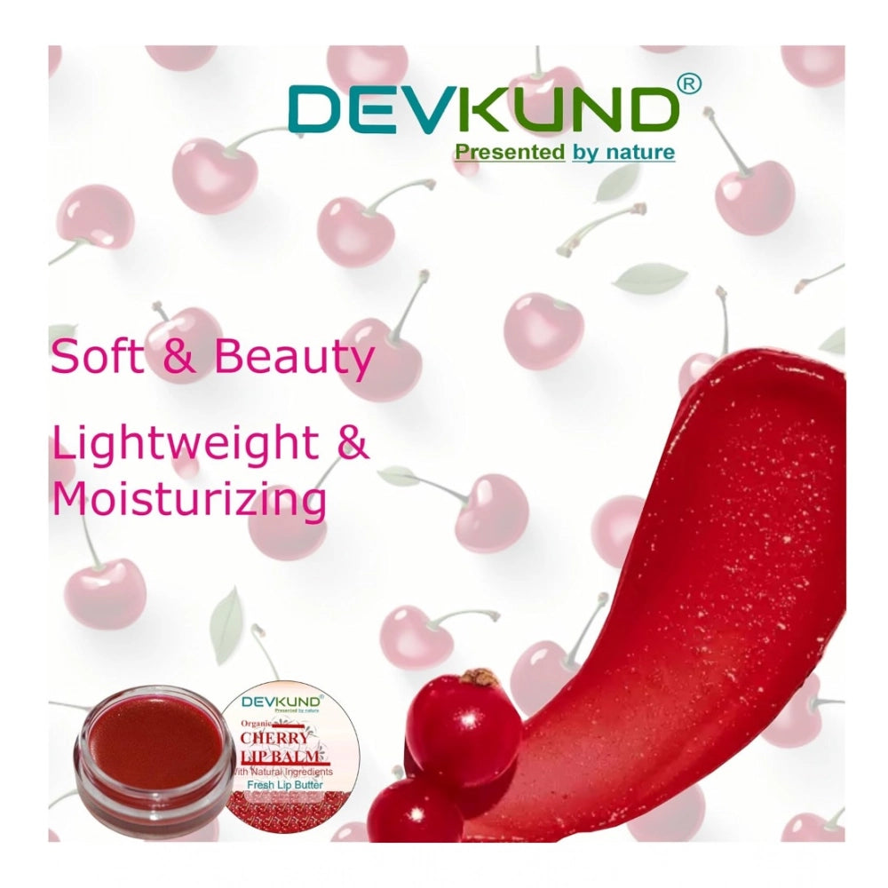 Unisex Herbal Dark And Chapped Lips Cherry Lip Balm (10Gm)