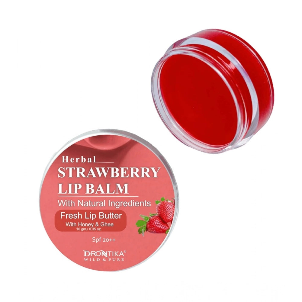 Unisex Herbal Dark And Chapped Lips Strawberry Lip Balm (10Gm)