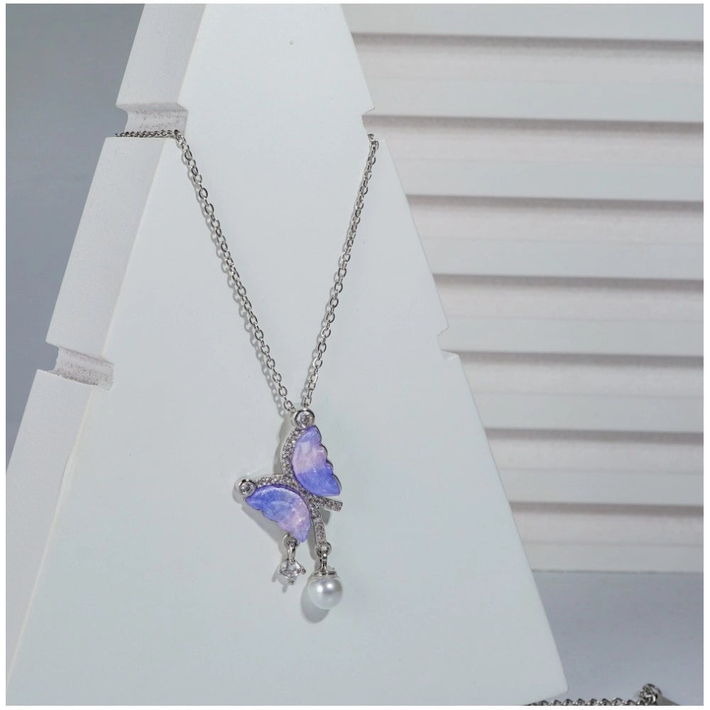 Women'S Stainless Steel Butterfly Dailywear Pendent Delicate C