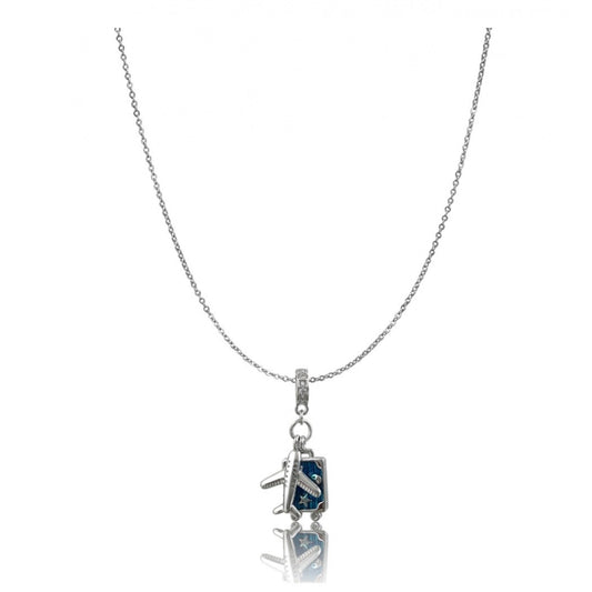 Women'S Stainless Steel Airplane Design Pendent Delicate Chain
