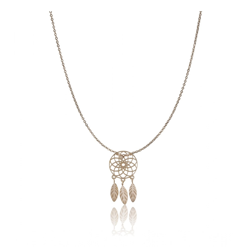 Women'S Stainless Steel Dream Catcher Pendent Delicate Chain (