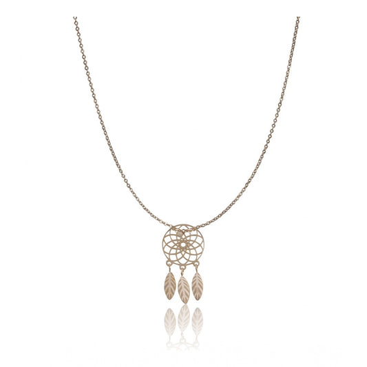 Women'S Stainless Steel Dream Catcher Pendent Delicate Chain (