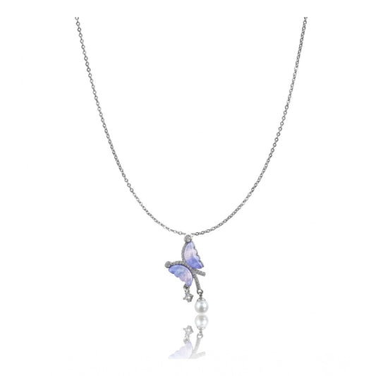 Women'S Stainless Steel Butterfly Dailywear Pendent Delicate C