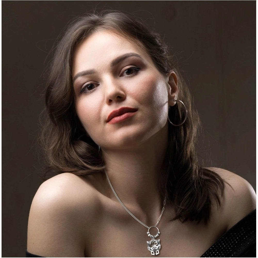 Women'S Stainless Steel Imported Gen-Z Pendent Chain (Silver P