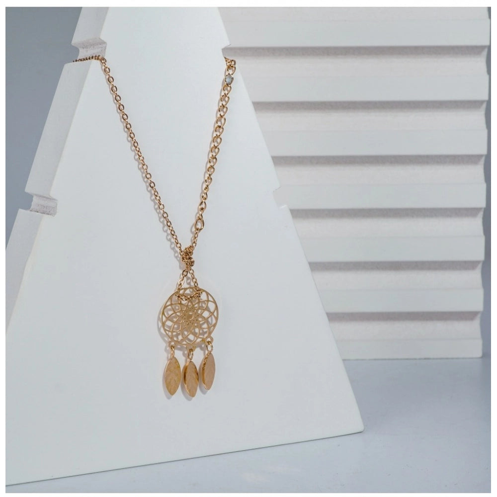 Women'S Stainless Steel Dream Catcher Pendent Delicate Chain (