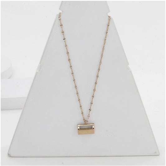 Women'S Stainless Steel Mini Suitcase Pendent Delicate Chain (