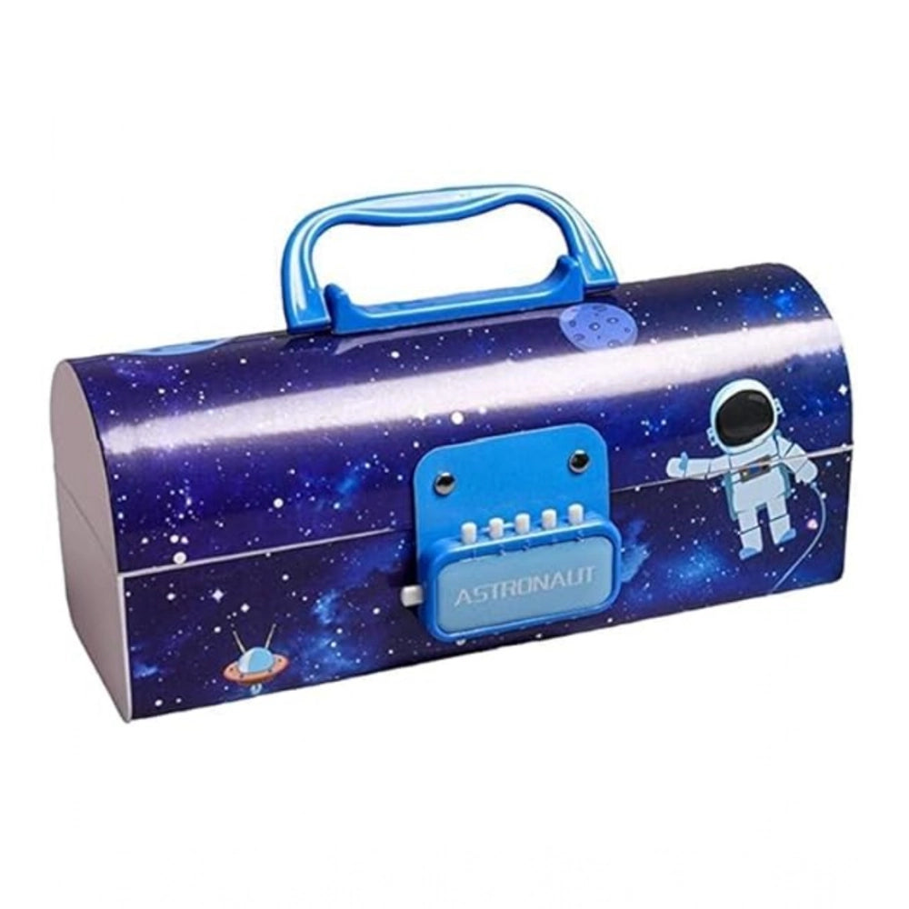 Plastic Pen, Pencil Box Suitcase Style Password Lock (Multicol