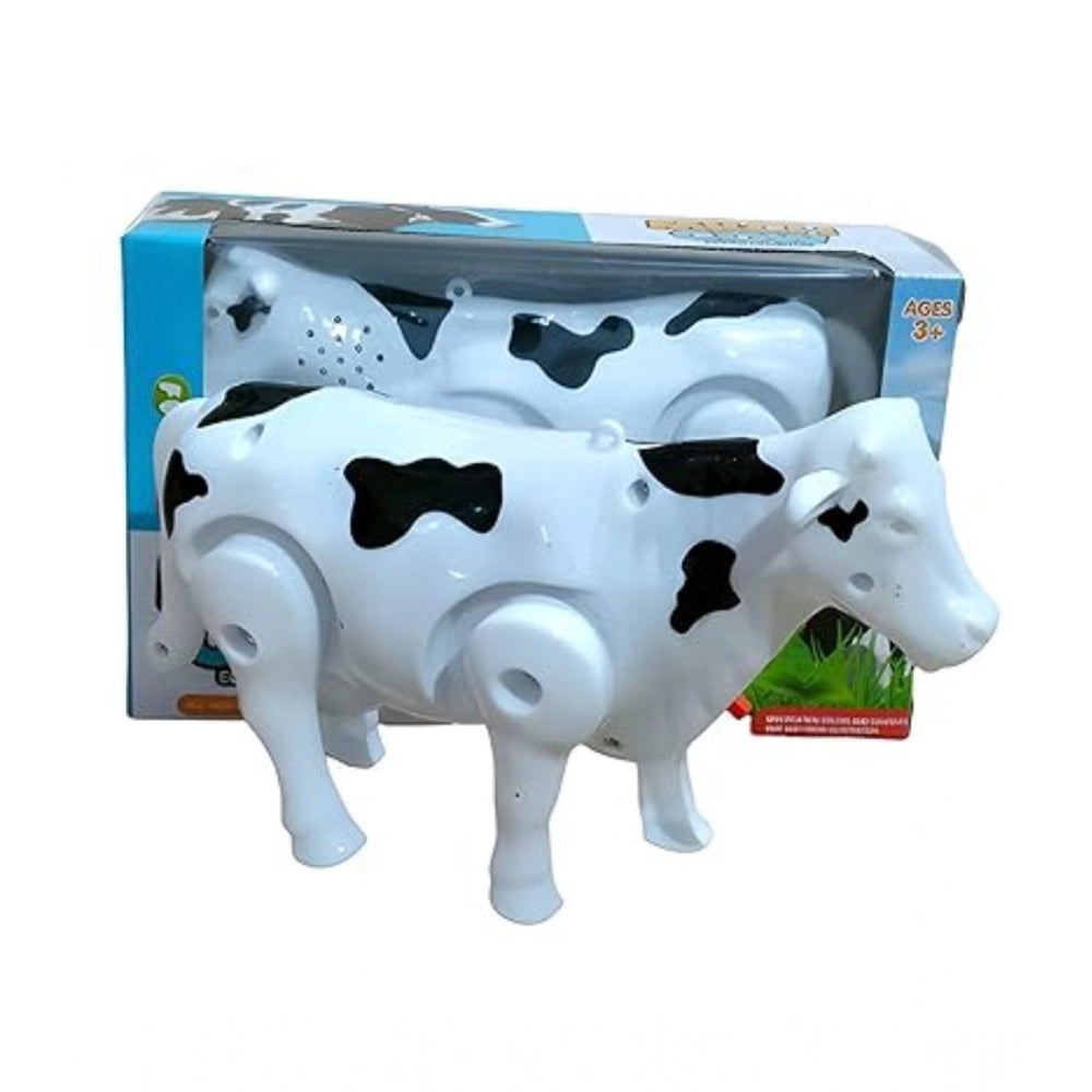 Plastic Electric Milk Cow Moving Legs And Shake Tail (Multicol