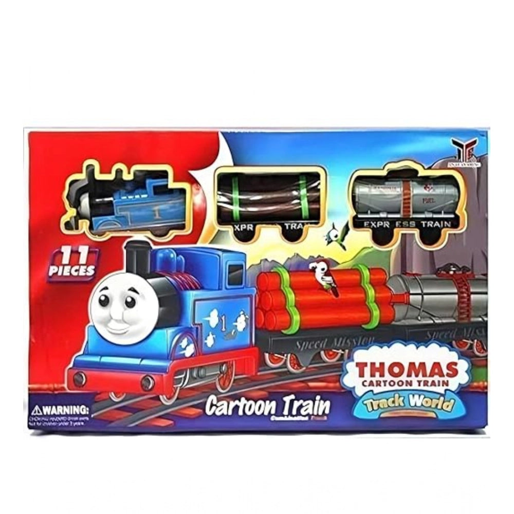 Plastic Thomas Express Train 11Pcs Toy Set With Tracks (Multic