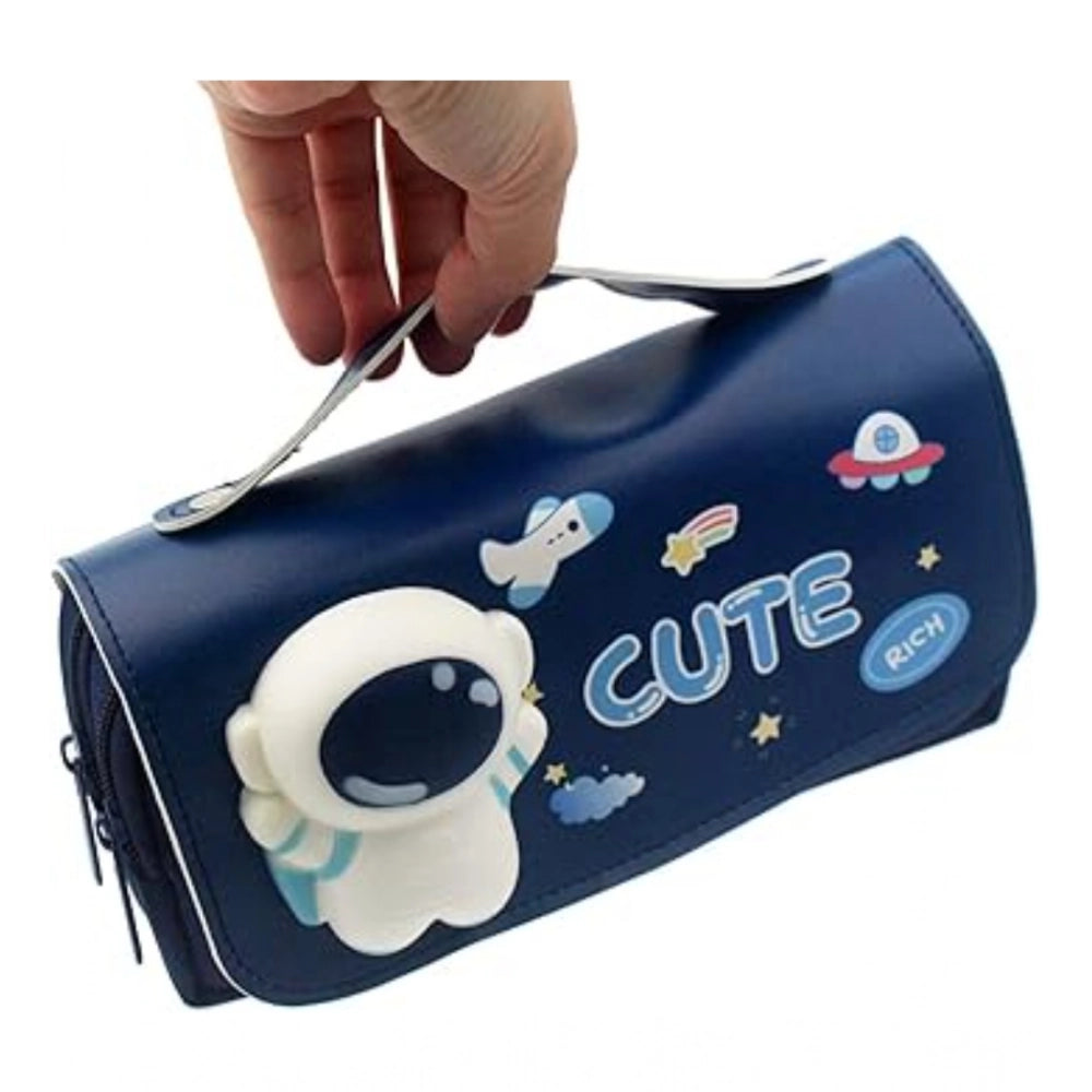Polyester 3D Pencil Pouch Stationary Storage Box For Kids (Mul