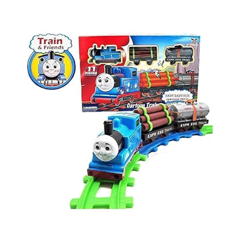 Plastic Thomas Express Train 11Pcs Toy Set With Tracks (Multic