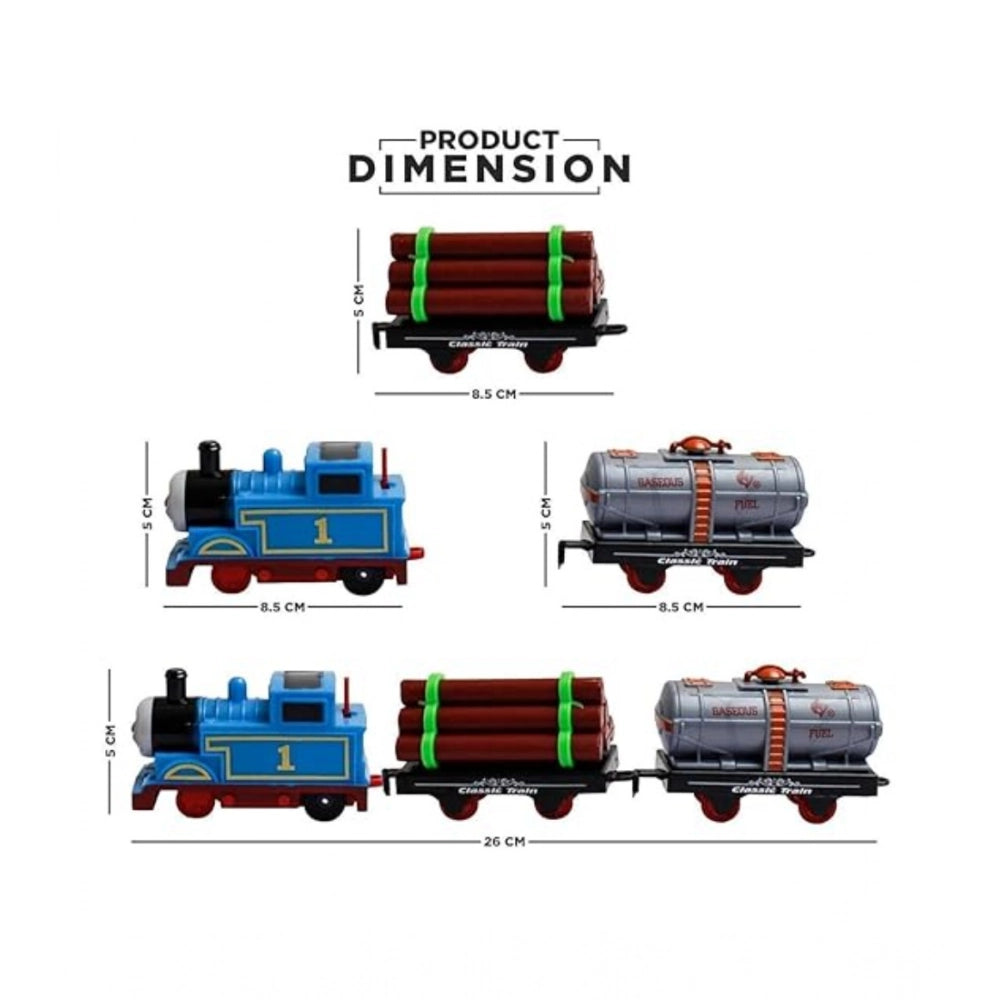 Plastic Thomas Express Train 11Pcs Toy Set With Tracks (Multic