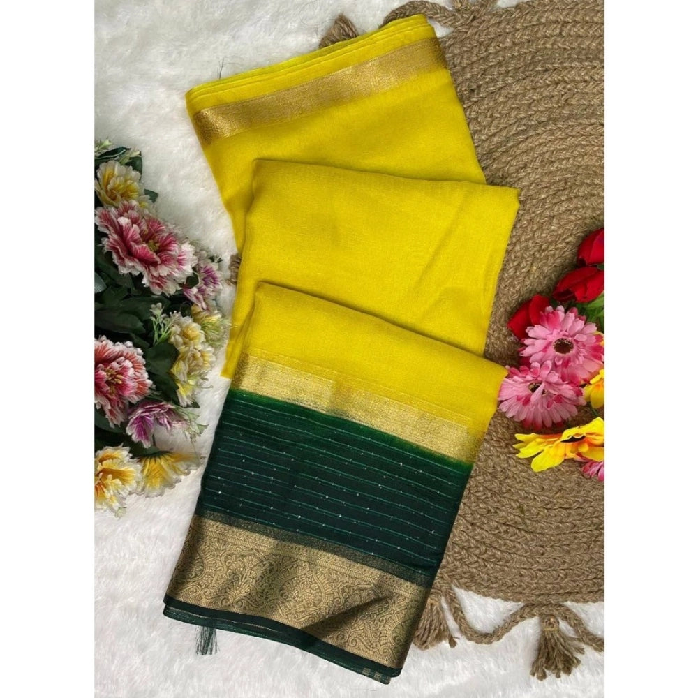 Women'S Khadi Cotton Solid Saree With Unstitched Blouse 5.5Mtr