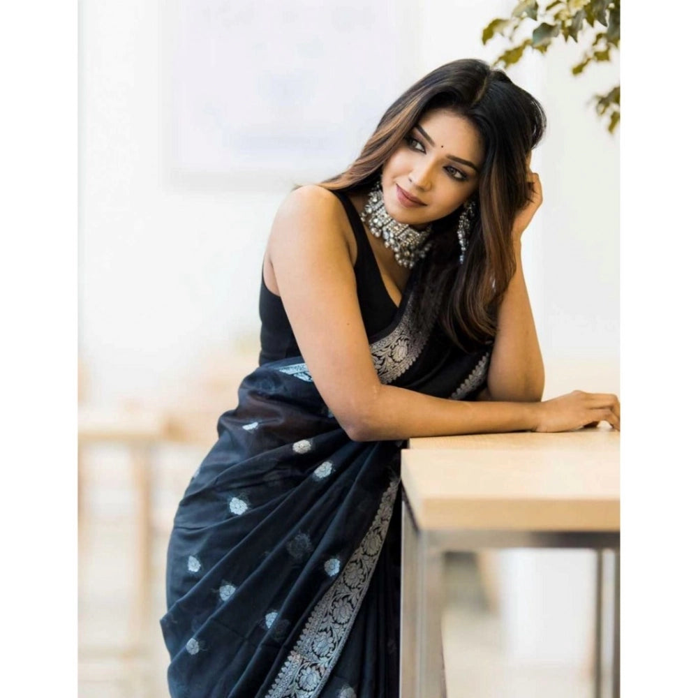 Women'S Cotton Printed Saree With Unstitched Blouse 5.5Mtr (Bl