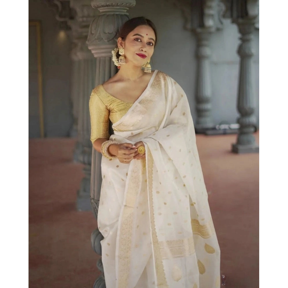 Women'S Cotton Printed Saree With Unstitched Blouse 5.5Mtr (Wh