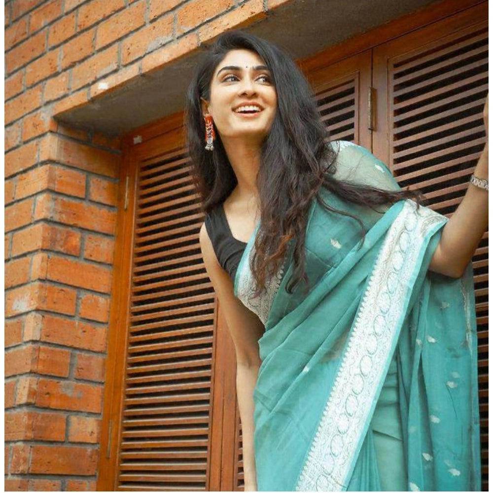 Women'S Cotton Printed Saree With Unstitched Blouse 5.5Mtr (Sk
