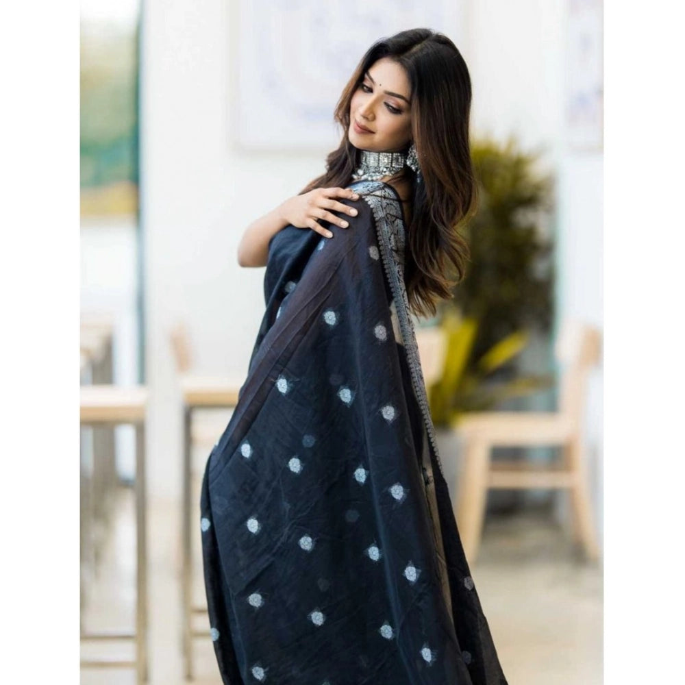 Women'S Cotton Printed Saree With Unstitched Blouse 5.5Mtr (Bl