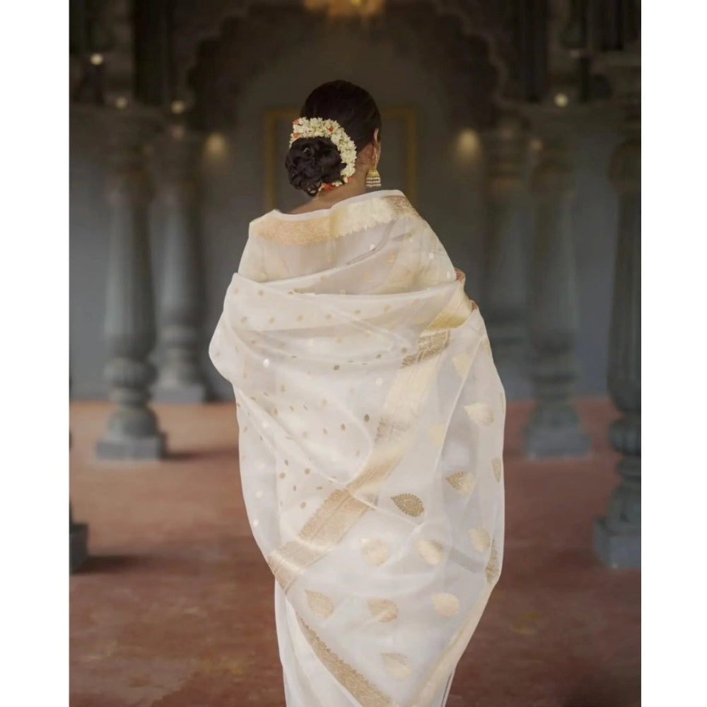 Women'S Cotton Printed Saree With Unstitched Blouse 5.5Mtr (Wh