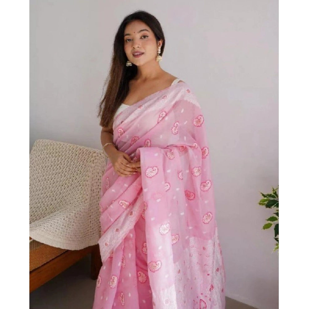 Women'S Cotton Printed Saree With Unstitched Blouse 5.5Mtr (Pi