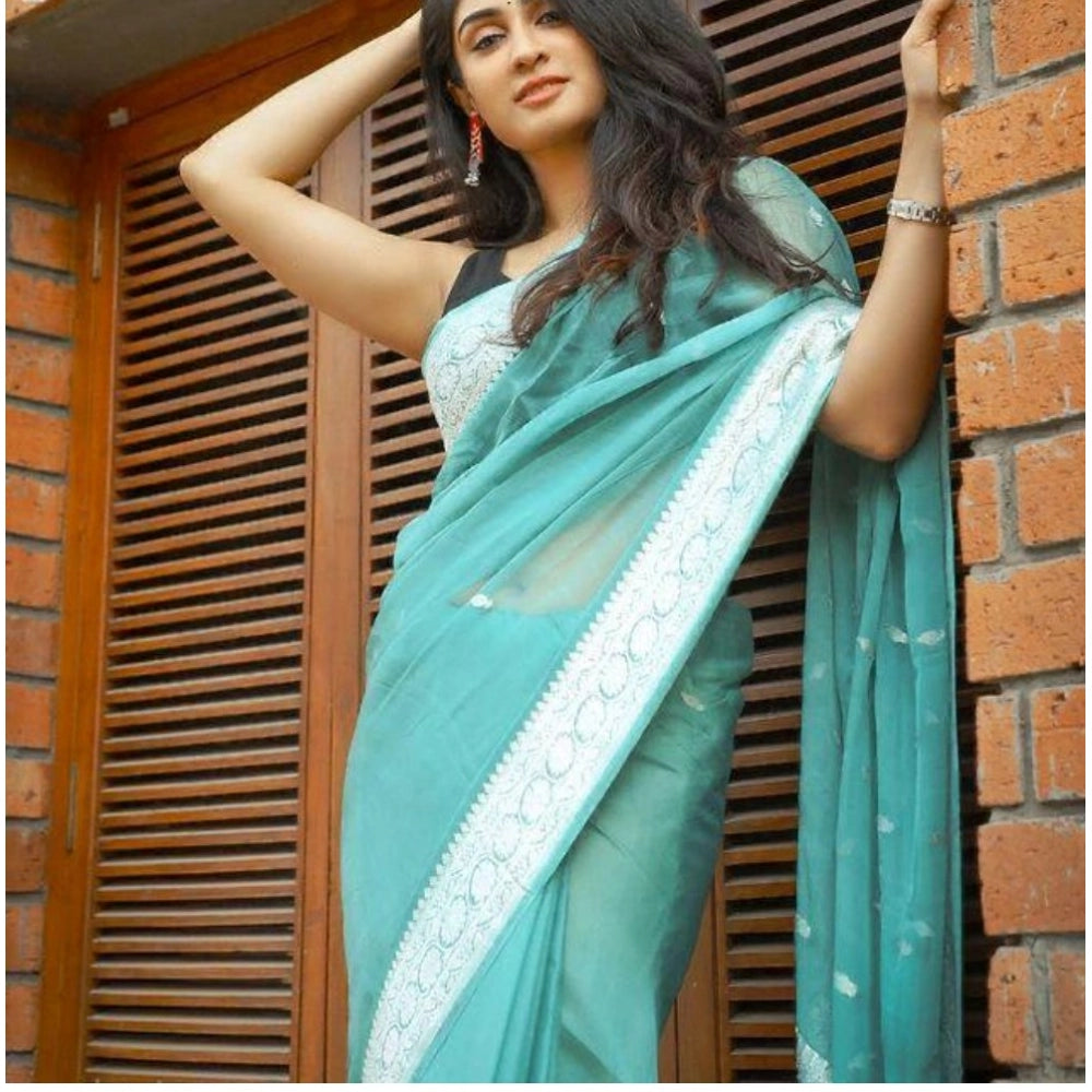 Women'S Cotton Printed Saree With Unstitched Blouse 5.5Mtr (Sk