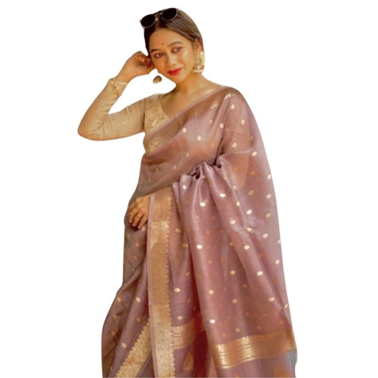 Women'S Cotton Printed Saree With Unstitched Blouse 5.5Mtr (Ro