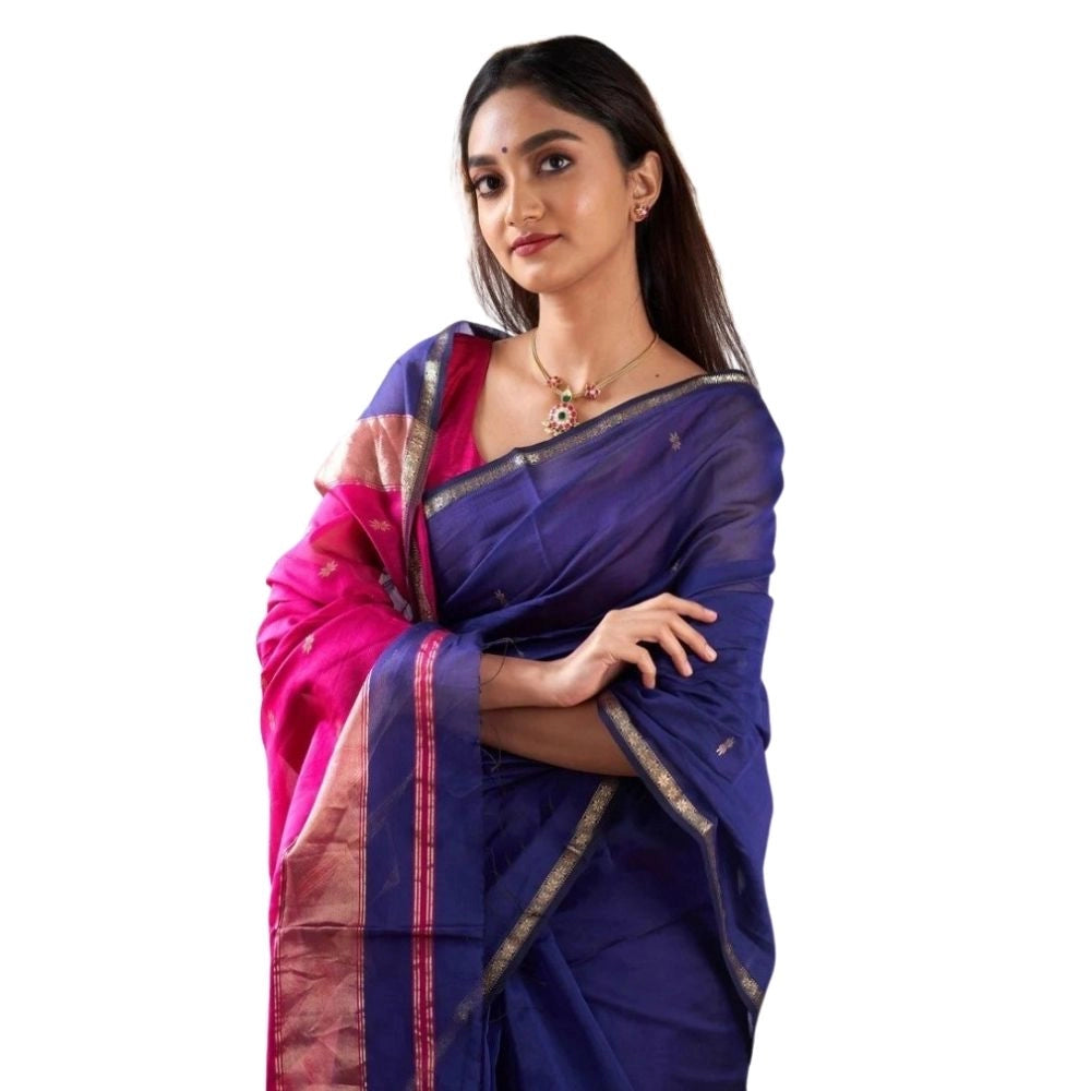 Women'S Cotton Printed Saree With Unstitched Blouse 5.5Mtr (Bl