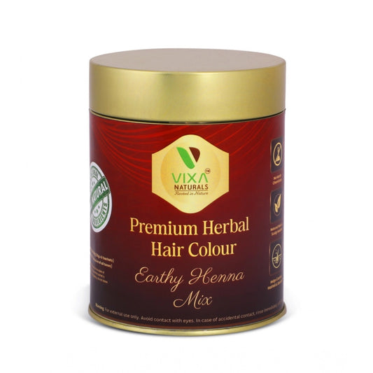 Women's Vixa Naturals Dark Brown Mix Hair Color | Henna Powder for Hair | Natural Black Herbal Hair Dye | Organic Mehndi with Indigo, Tulsi, Baheda &amp; Thankuni | 25g x 8