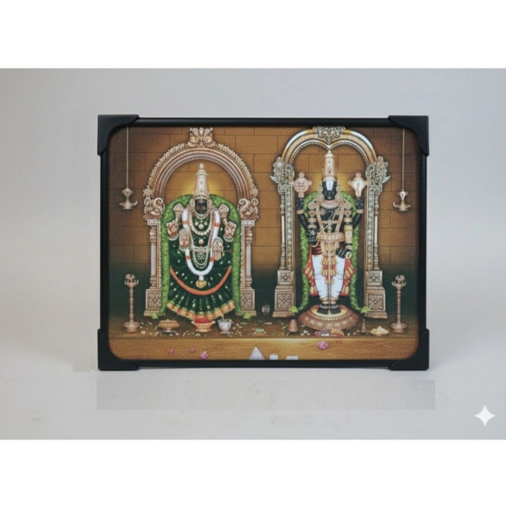 Wooden Tirupati Balaji Padmavati Venkateshwara Swamy Table Top