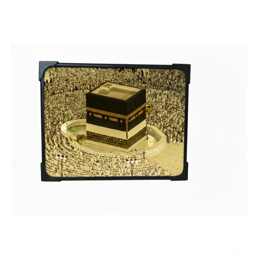 Wooden Macca Madina Haj Table Top &Quot;Allah Hu Akbar&Quot; P
