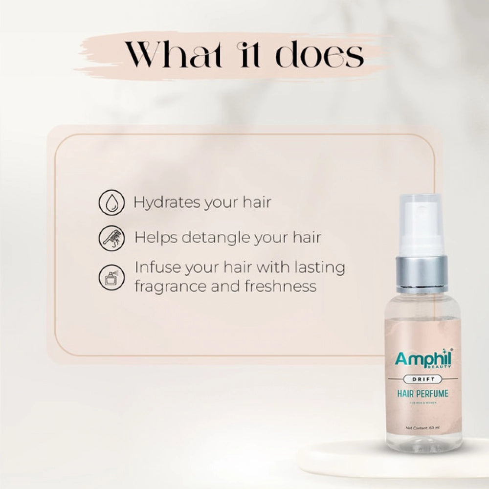 Amphil Beauty Drift Unisex Hair Perfume 60 Ml | Alcohol Free |