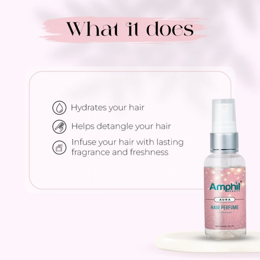 Amphil Beauty Aura Unisex Hair Perfume 60 Ml | Alcohol Free |