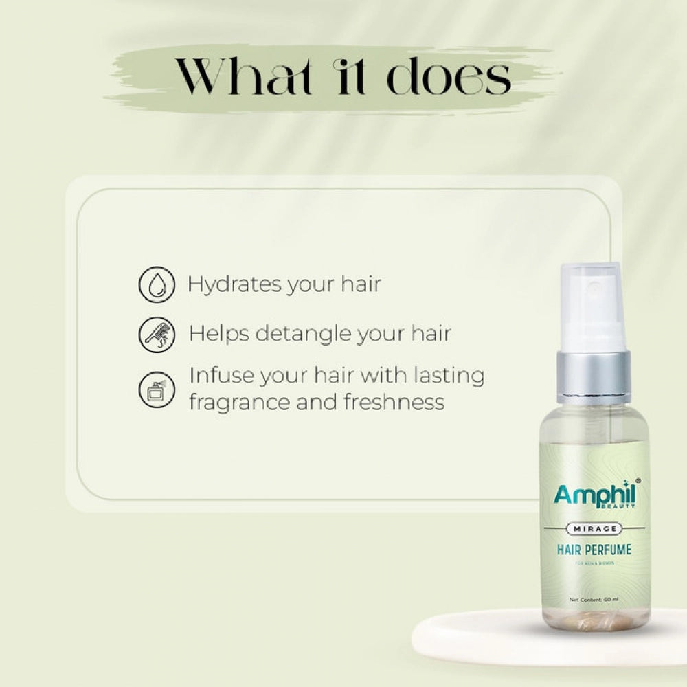 Amphil Beauty Mirage Unisex Hair Perfume 60 Ml | Alcohol Free