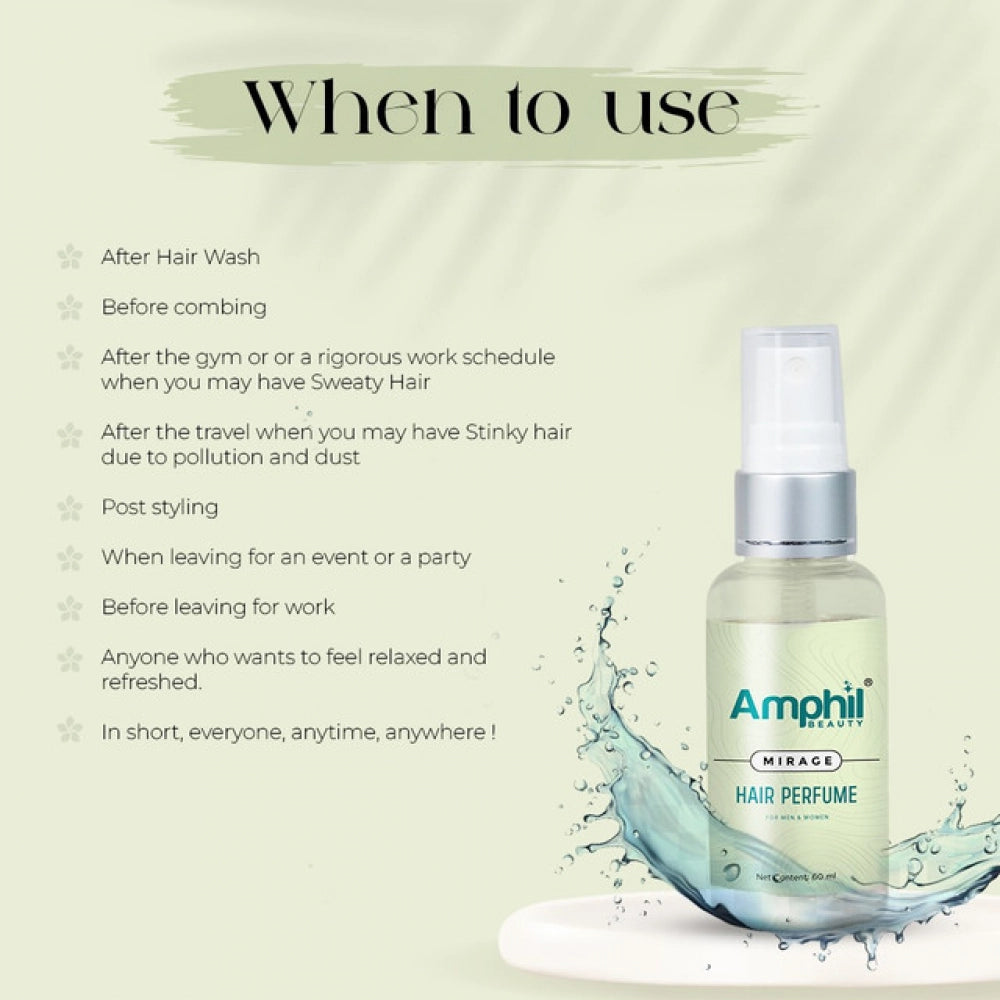 Amphil Beauty Mirage Unisex Hair Perfume 60 Ml | Alcohol Free