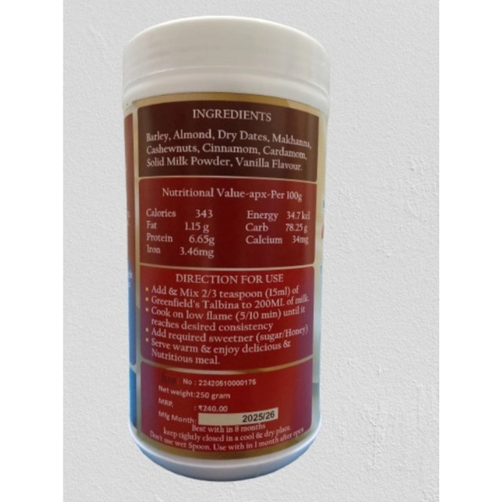 Greenfield'S Talbina Roasted Barley With Powdered Dry Fruit (2