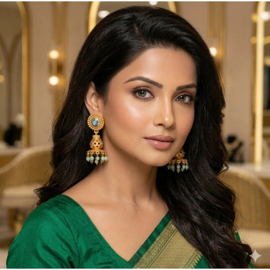 Women'S Pack Of 2 Zinc Alloy Gold Plated Jhumka Earrings (Mult