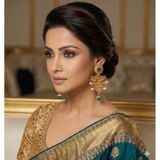 Women'S Zinc Alloy Gold Plated Chandelier Earrings (Multicolor