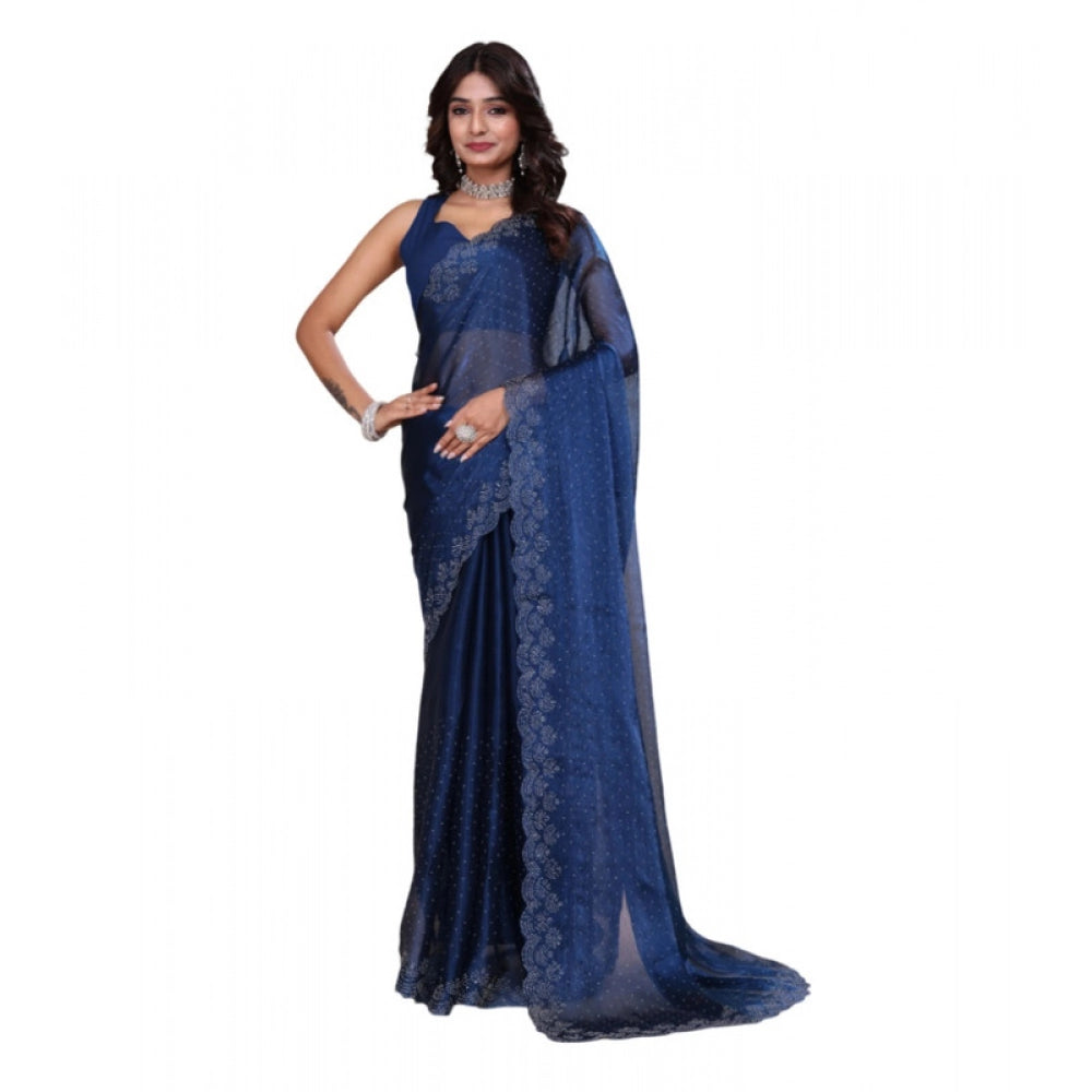 Women'S Jimmy Choo Embellished Bollywood Saree With Unstitched